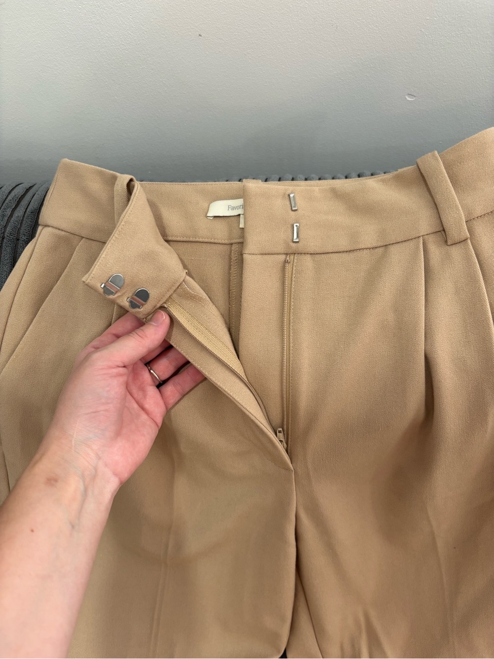 Favorite Daughter Men's Khaki Pleated Dress Chinos